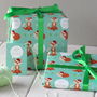 Christmas Fox Gift Wrap, thumbnail 1 of 7