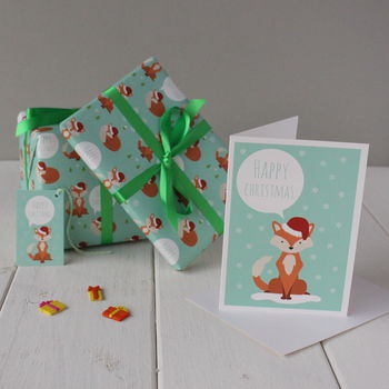 Christmas Fox Gift Wrap, 4 of 7