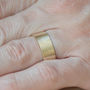 Personalised Flat Wedding Band 9ct Yellow Gold 8mm, thumbnail 3 of 4
