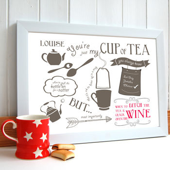 Just My Cup Of Tea Personalised Best Friend Print, 4 of 11