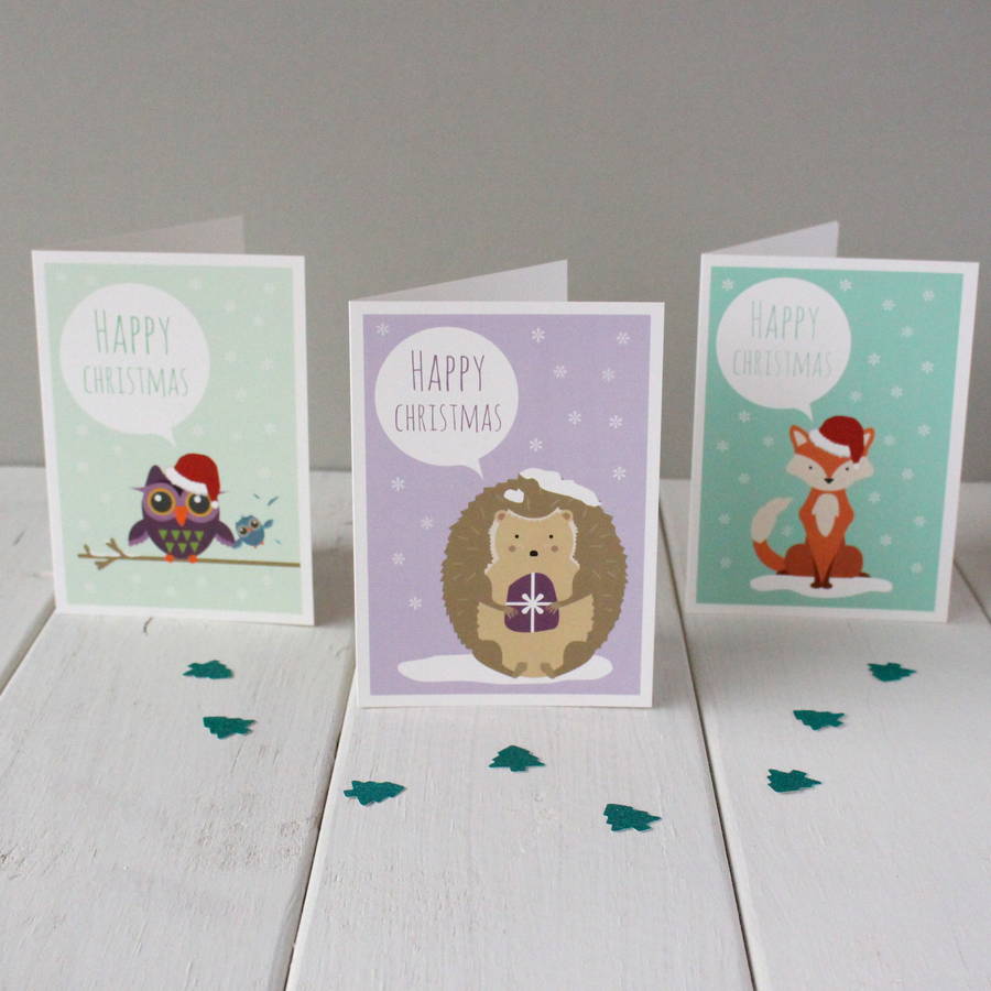 Forest Friends Christmas Card Six Pack, 1 of 5