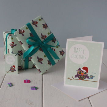 Festive Owl Christmas Card, 2 of 2