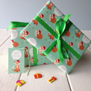 Christmas Fox Gift Wrap, 7 of 7