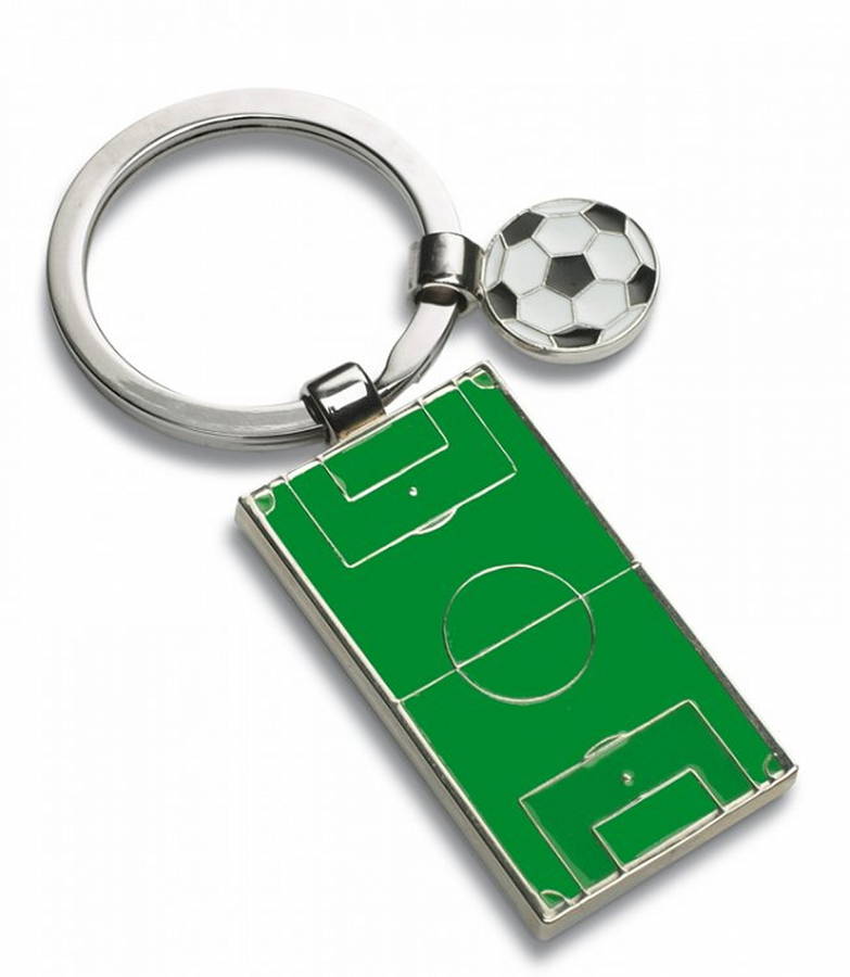 personalised football pitch keyring by me and my sport