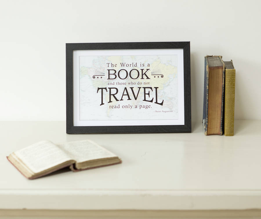 Travel Quote Map Prints, 1 of 8