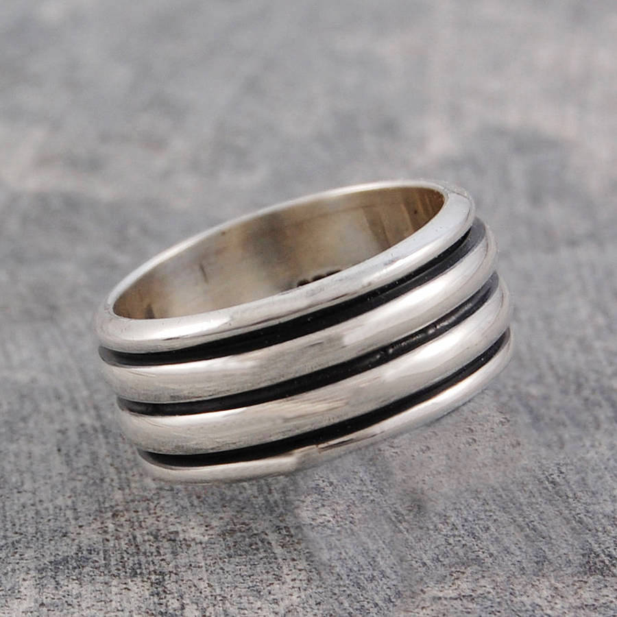 men's sterling silver spinning ring by otis jaxon silver jewellery ...