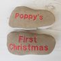 Personalised Rudolph Christmas Baby Shoes, thumbnail 4 of 5