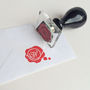 Wax Seal Style Monogram Rubber Stamp, thumbnail 1 of 4