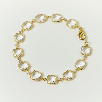 gold and crystal bracelet by misskukie | notonthehighstreet.com