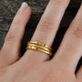Fine Multi Gemstone Birthstone Gold Stacking Ring, thumbnail 5 of 6
