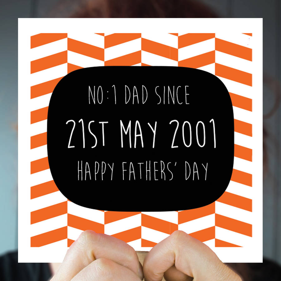 Personalised No One Dad Since Greeting Card By A Piece Of 
