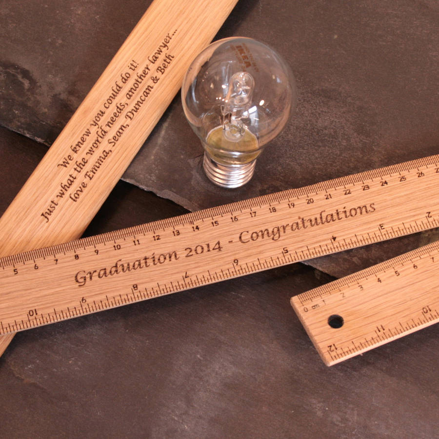 personalised graduation day gift wooden ruler by cleancut ...