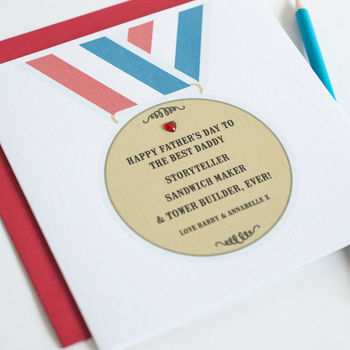 Personalised Best Daddy Medal Card, 4 of 5