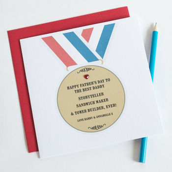 Personalised Best Daddy Medal Card, 3 of 5