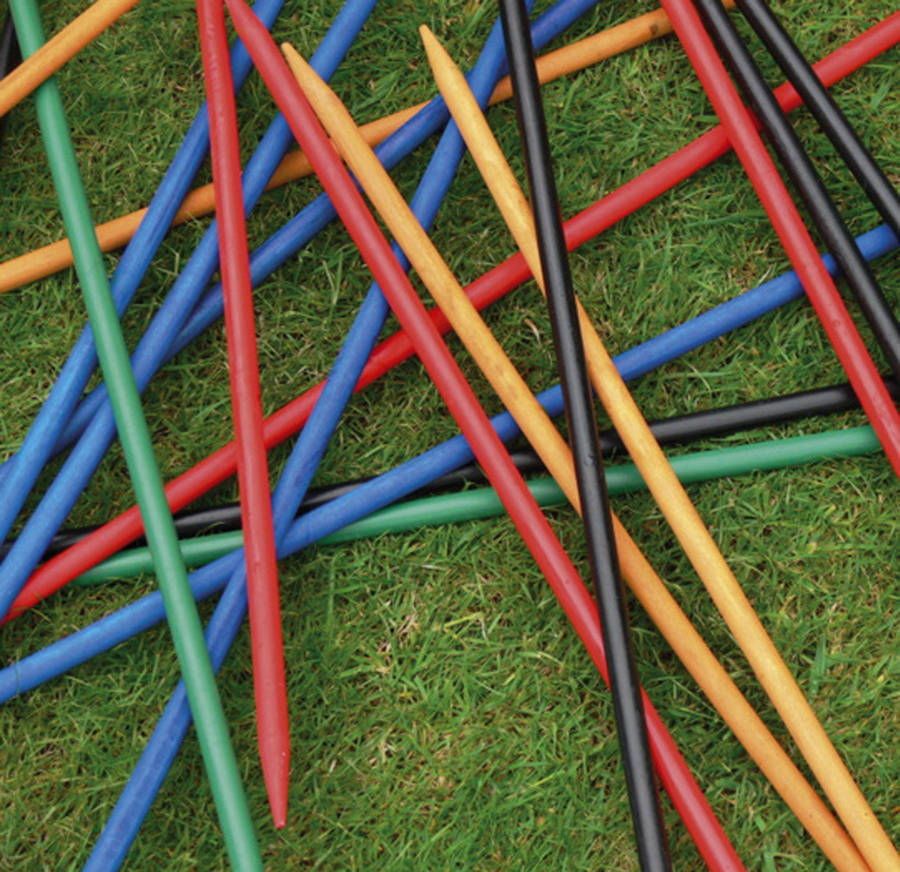Wooden Pick Up Sticks Garden Game