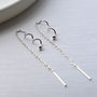 Sterling Silver Twist Threader Chain Earrings, thumbnail 1 of 5
