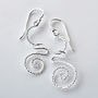 Sterling Silver Dangly Urban Free Form Earrings, thumbnail 4 of 5