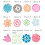 Flower Rubber Stamps, thumbnail 1 of 5