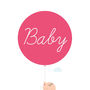 New Baby Girl With Balloon Card, thumbnail 3 of 3
