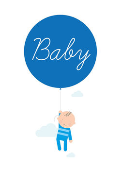 New Baby Boy With Balloon Card, 3 of 3