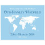 Personalised 'Welcome To The World' Map Print, thumbnail 3 of 11