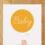 New Baby With Balloon Card Yellow, thumbnail 2 of 3