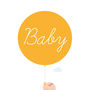 New Baby With Balloon Card Yellow, thumbnail 3 of 3