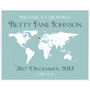 Personalised 'Welcome To The World' Map Print, thumbnail 5 of 11