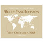 Personalised 'Welcome To The World' Map Print, thumbnail 10 of 11