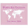 Personalised 'Welcome To The World' Map Print, thumbnail 8 of 11