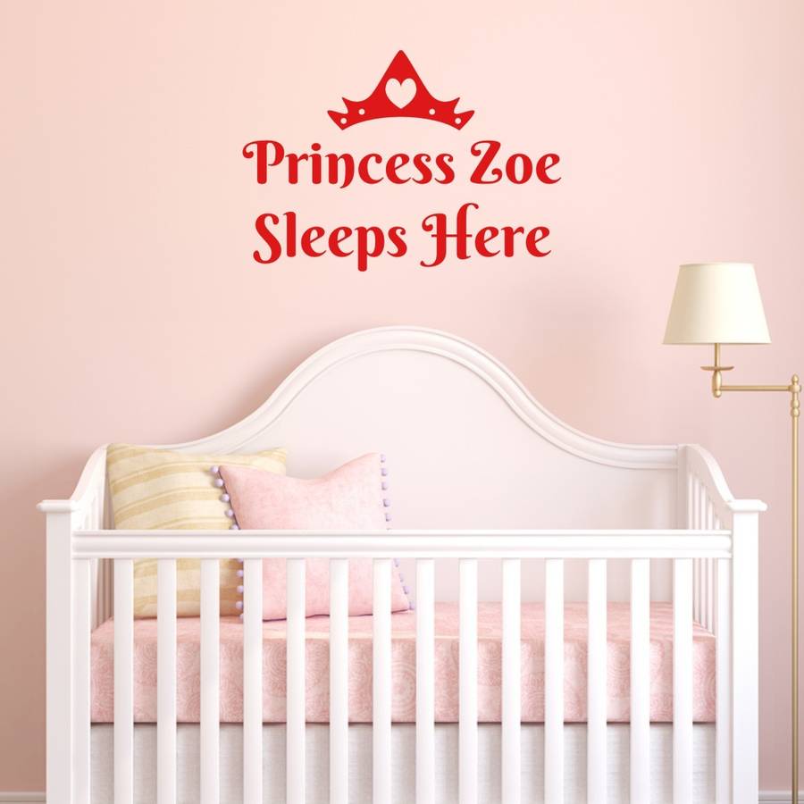 personalised princess wall sticker by mirrorin