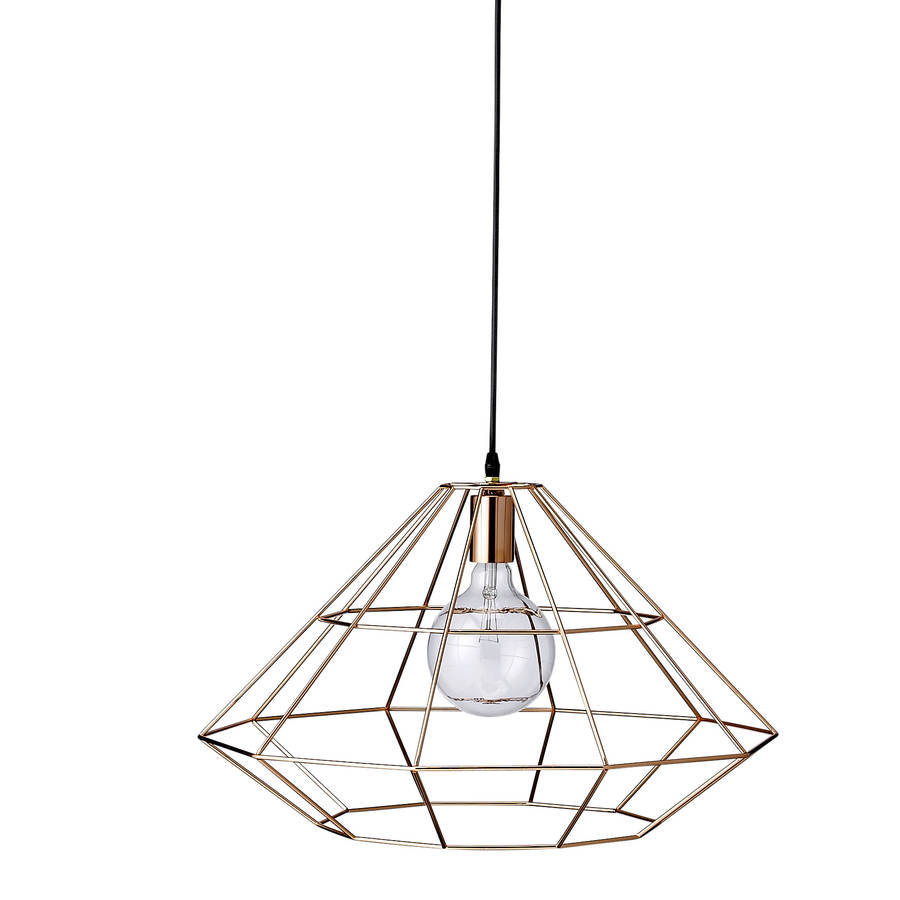 Wire Frame Hanging Lamp By Out There Interiors