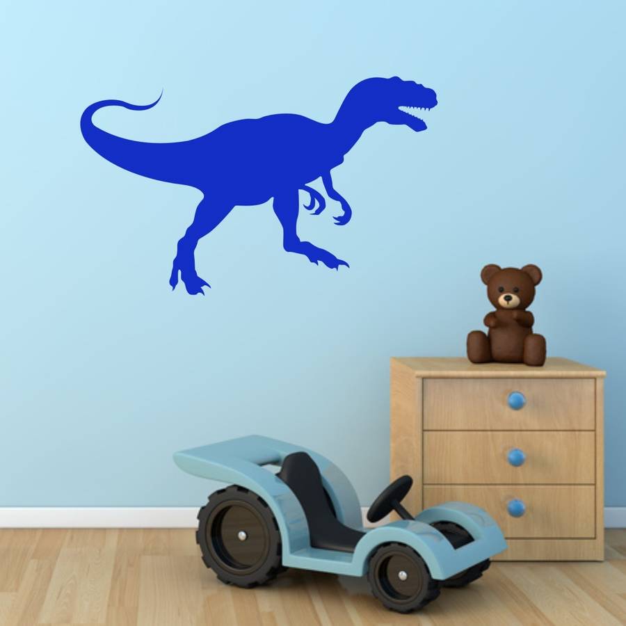 t rex dinosaur vinyl wall sticker by mirrorin | notonthehighstreet.com