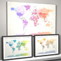 Political Watercolour World Map Art Print, thumbnail 1 of 5