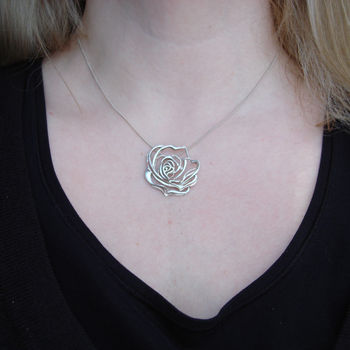 Josie Rose Black Diamond And Silver Pendant, 3 of 4