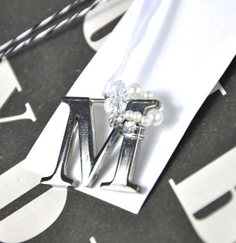 Silver And Pearl Hanging Letter Decoration, 4 of 4