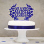 Personalised Star Wreath Wedding Cake Topper, thumbnail 1 of 4