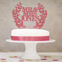 Personalised Butterfly Wreath Wedding Cake Topper, thumbnail 1 of 4