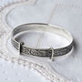 Sterling Silver Baby Christening Bangle, thumbnail 3 of 9