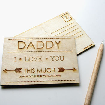 Wooden Postcard For Father's And Dad's, 3 of 12