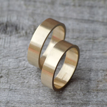 Personalised Wedding Band Set In 9ct Yellow Gold, 2 of 5