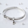 Sterling Silver Little Angel Bangle, thumbnail 2 of 5