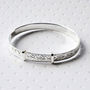 Silver Patterned Christening Bangle, thumbnail 3 of 5