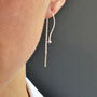 Sterling Silver Wave Threader Chain Earrings, thumbnail 1 of 4