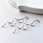Sterling Silver Double Twist Threader Chain Earrings, thumbnail 1 of 4