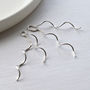 Sterling Silver Double Twist Threader Chain Earrings, thumbnail 3 of 4