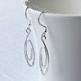 Sterling Silver Urban Spiral Dangly Earrings, thumbnail 1 of 4