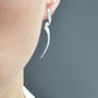 Sterling Silver Ribbon Twist Stud Earrings, thumbnail 2 of 4