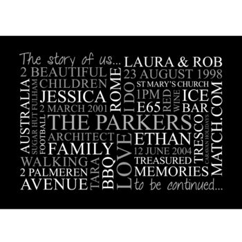 Personalised 'The Story Of Us' Family Print, 11 of 11