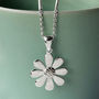 Sterling Silver Contemporary Daisy Necklace, thumbnail 2 of 5
